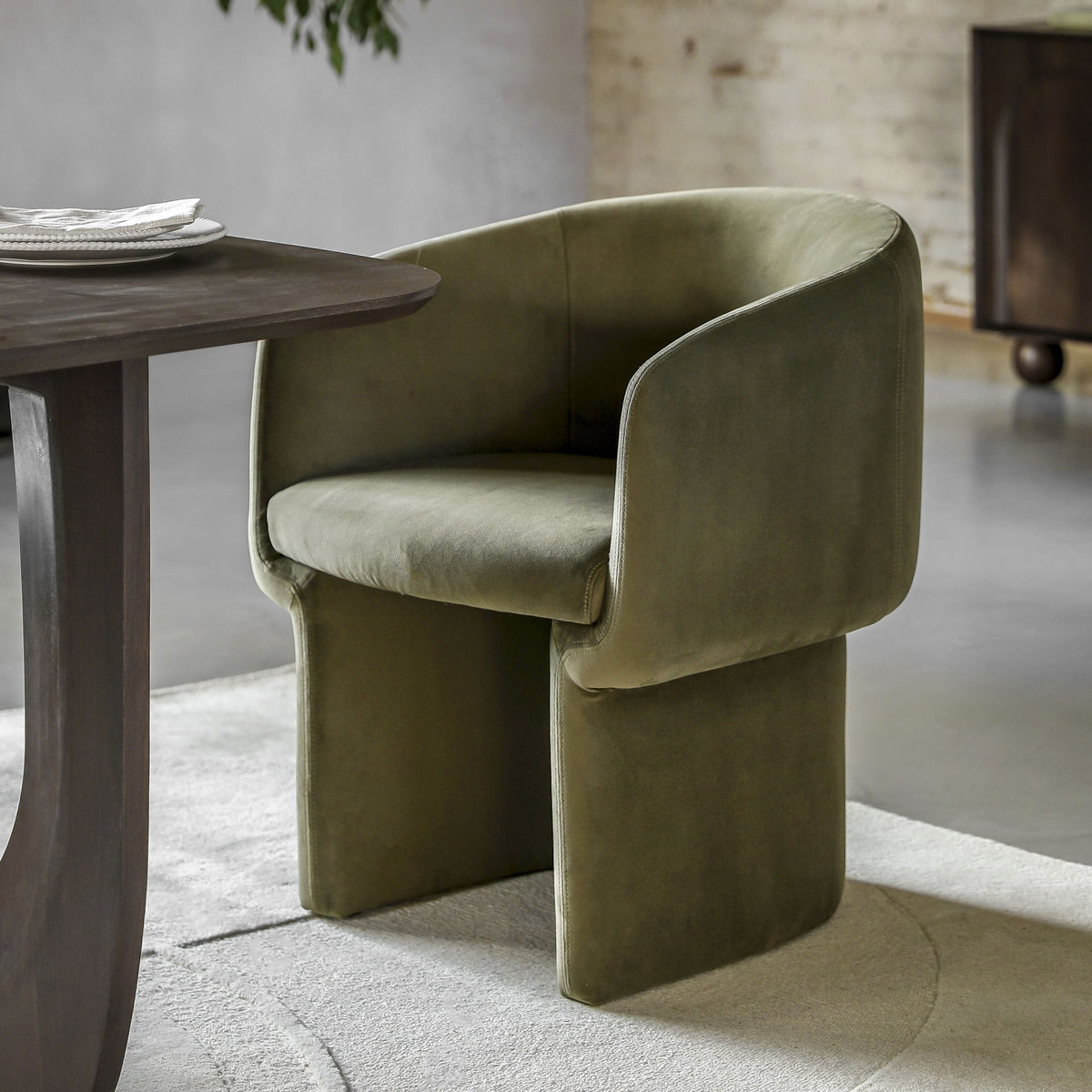 Holm Dining Chair Moss Green.
