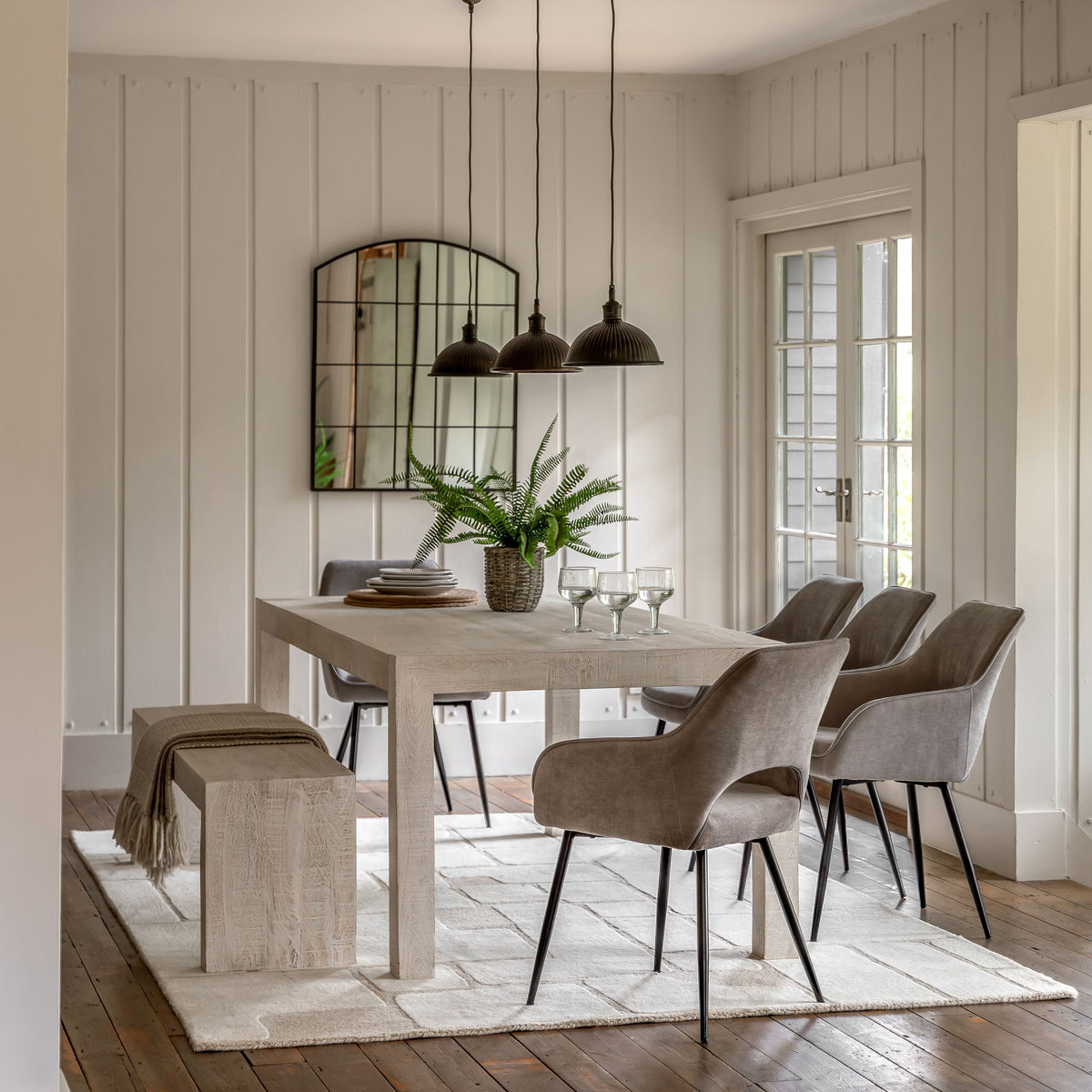 Bodhi Dining Iowa Dining Table Whitewash House of Isabella UK