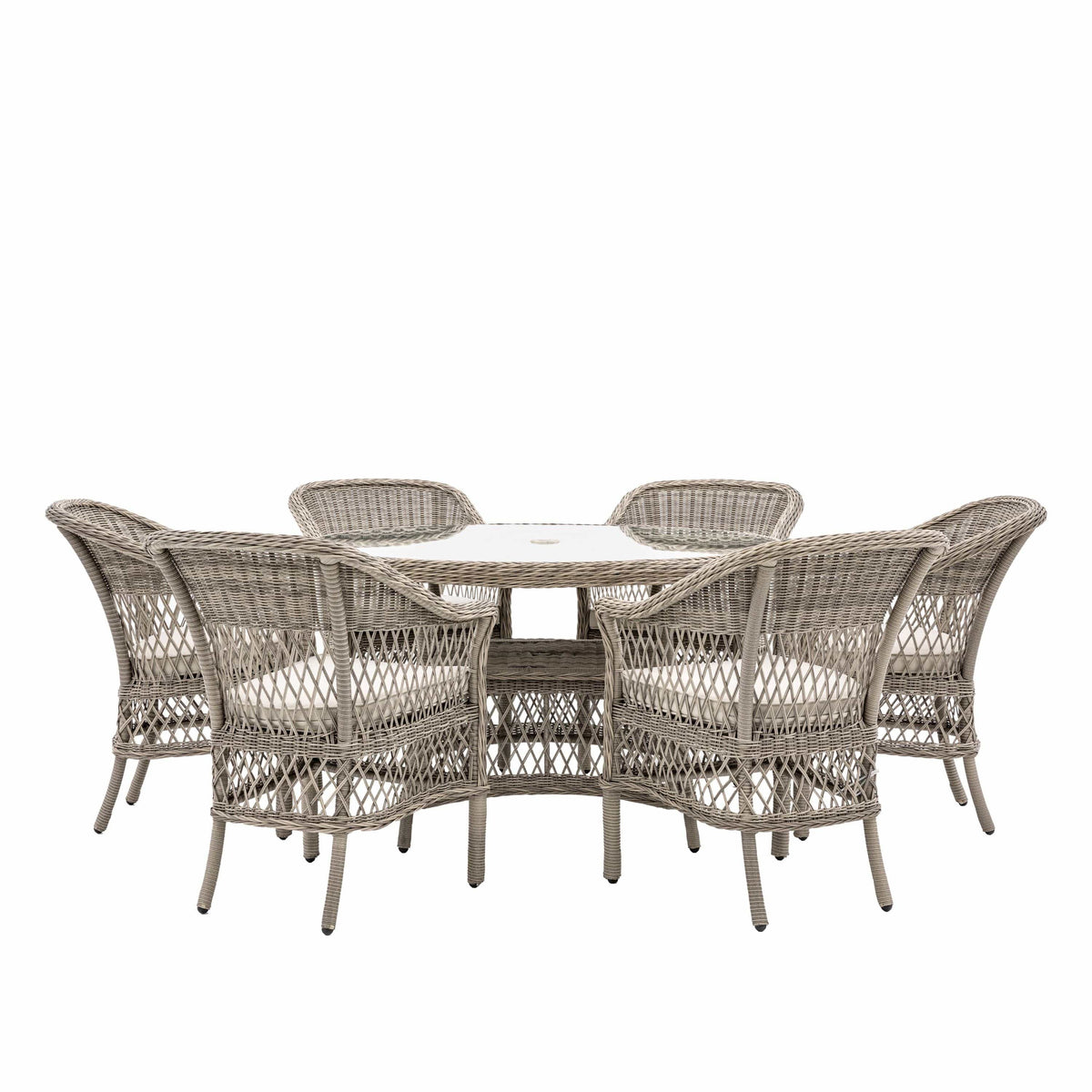 Menton 6 Seater Round Dining Set.