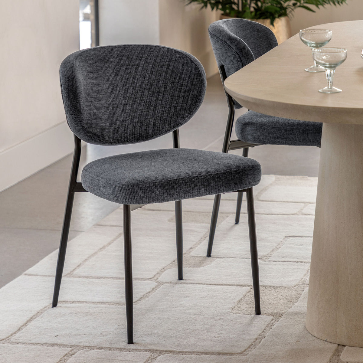 Bodhi Dining Moto Dining Chair Charcoal 2pk House of Isabella UK