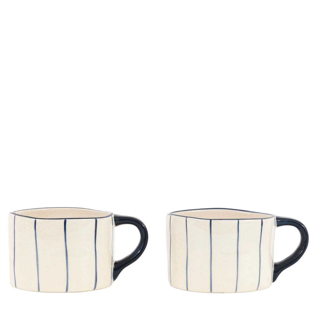 Bodhi Dining Organic Stripe Mug Blue 4pk House of Isabella UK