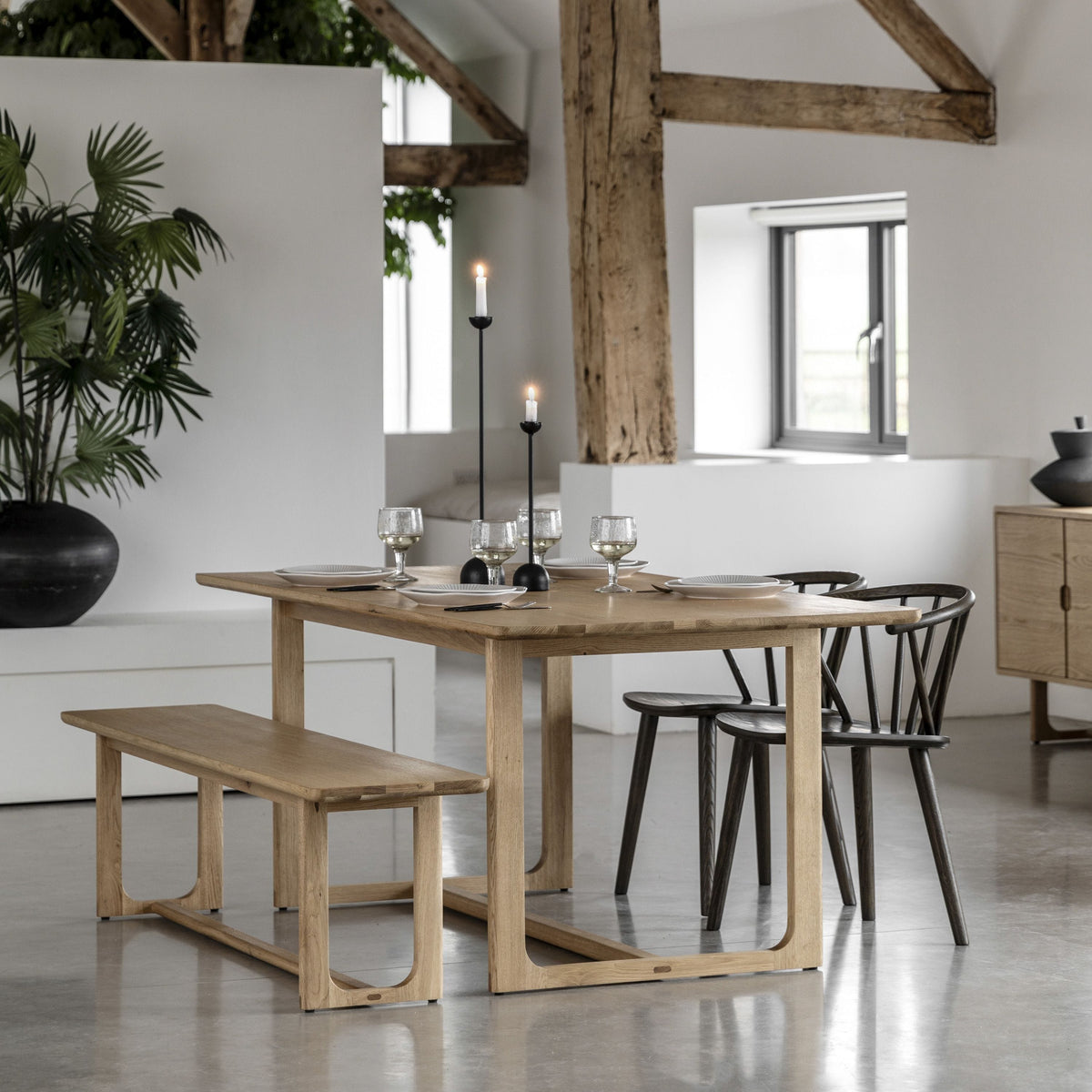 Payton Dining Table Natural 1800x950x750mm.