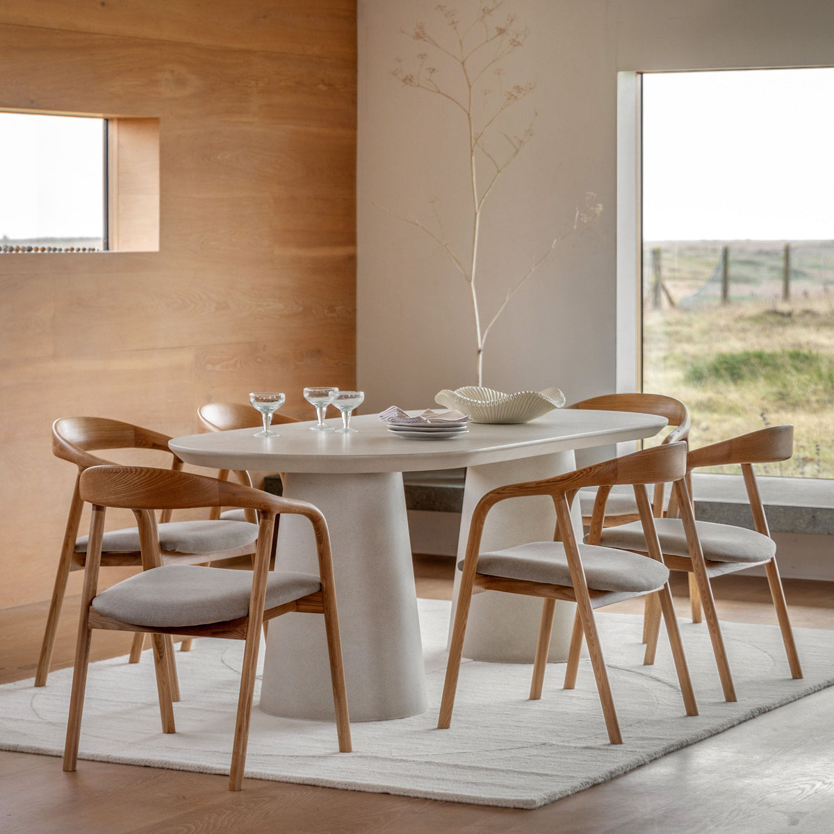 Bodhi Dining Pedra Oval Dining Table Linen House of Isabella UK