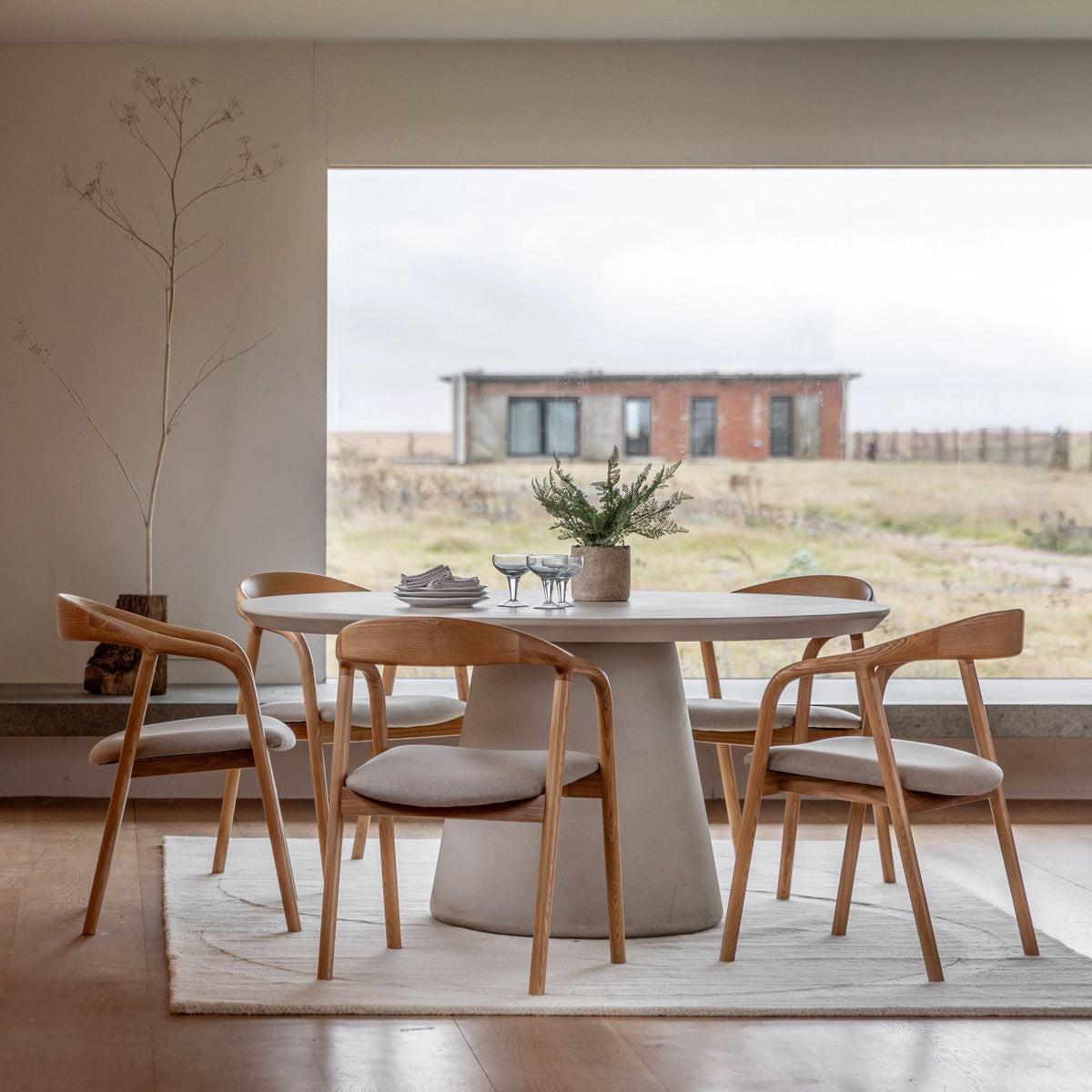 Bodhi Dining Pedra Round Dining Table Linen House of Isabella UK