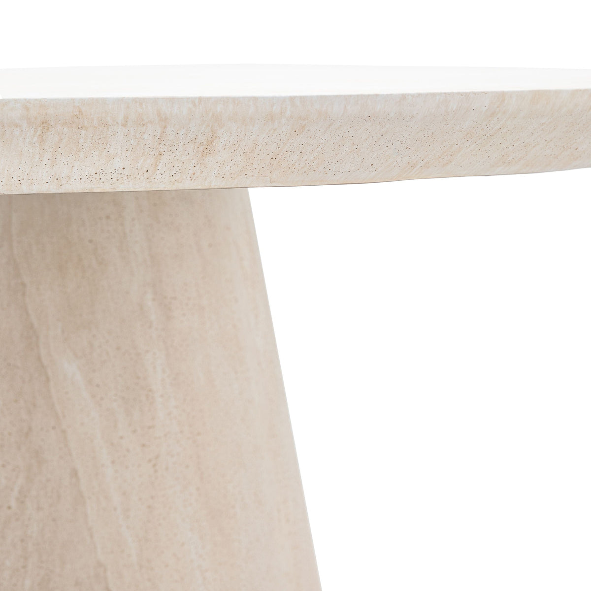 Bodhi Dining Pedra Round Dining Tble Travertine House of Isabella UK