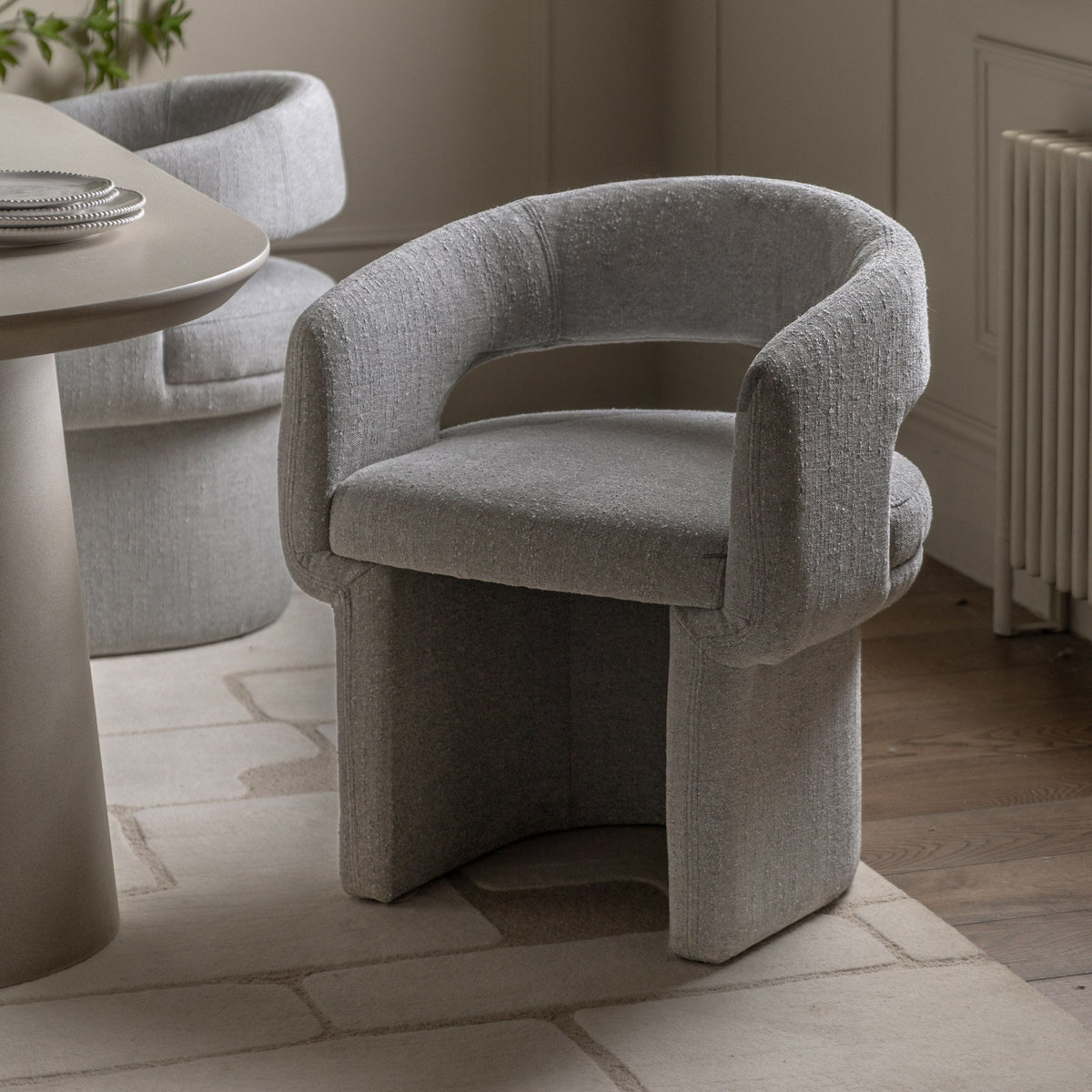 Bodhi Dining Poole Dining Chair Grey Boucle House of Isabella UK