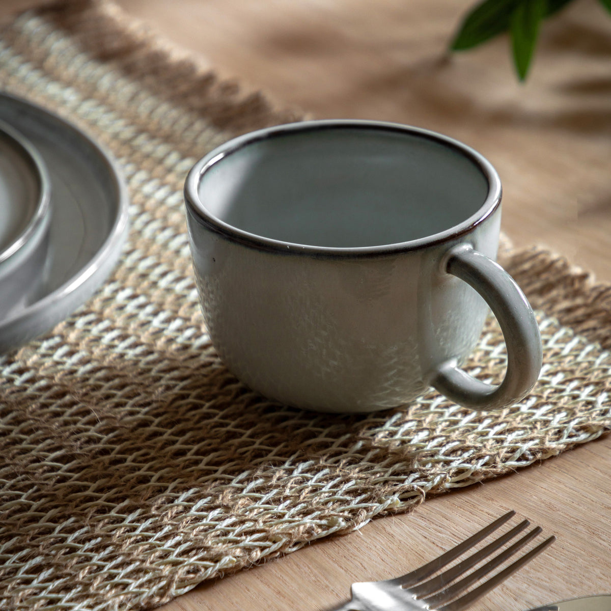 Bodhi Dining Reactive Glaze Mug Dove Grey 4pk House of Isabella UK