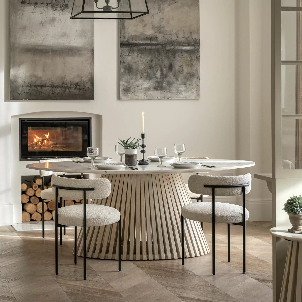 Woodrow Oval Dining Table 2000x1000x760mm.