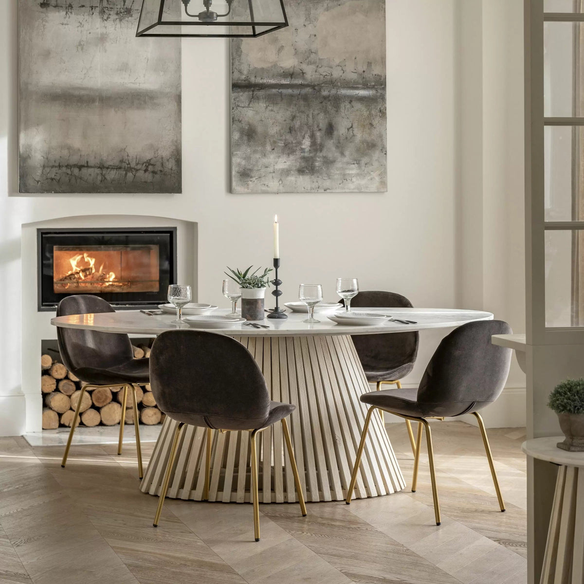 Woodrow Oval Dining Table 2000x1000x760mm.