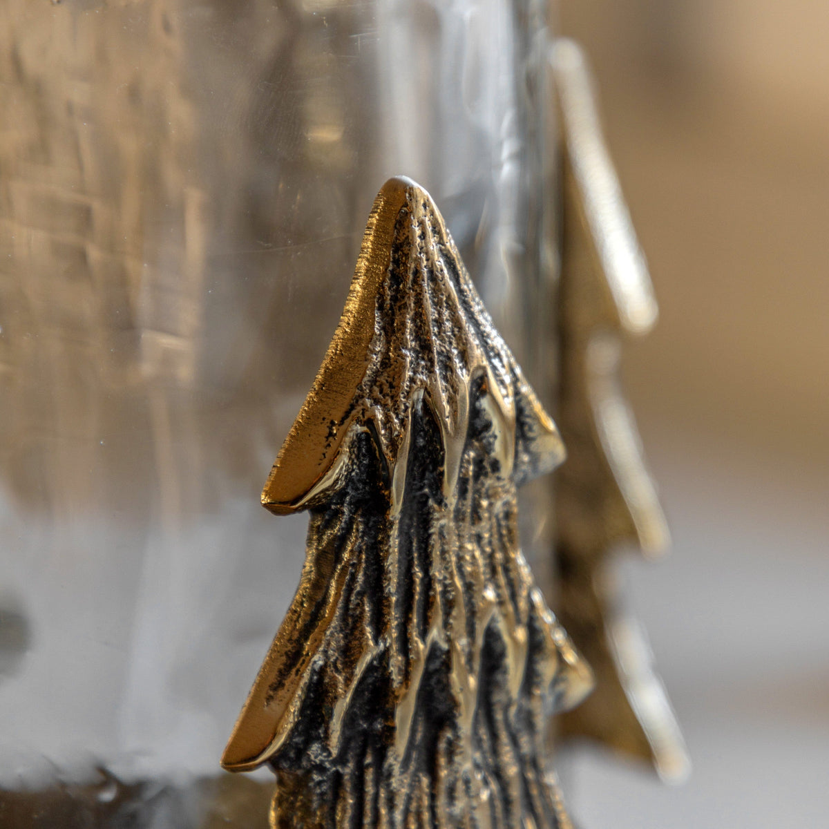 Bodhi Gifts & Hampers Xmas Tree Hurricane Antique Gold House of Isabella UK