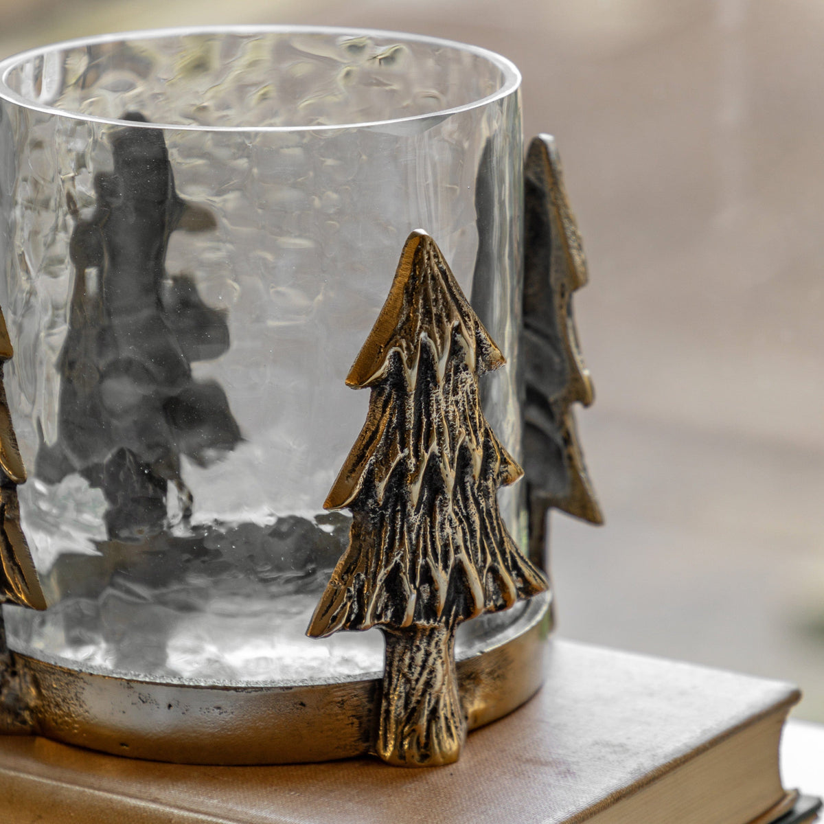 Bodhi Gifts & Hampers Xmas Tree Hurricane Antique Gold House of Isabella UK