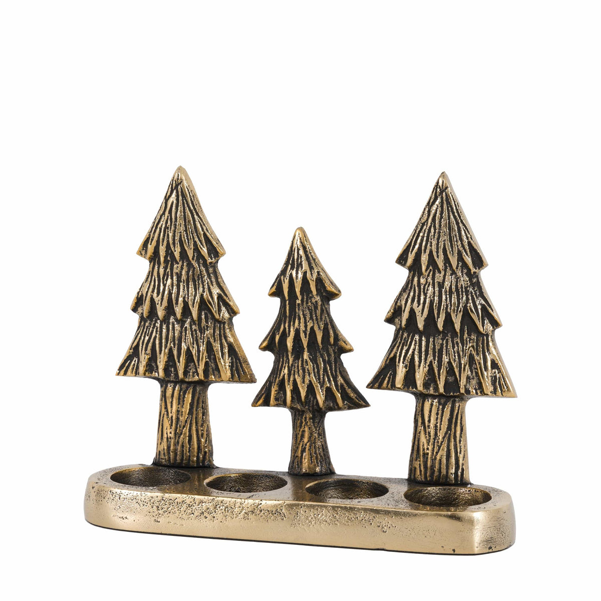 Bodhi Gifts & Hampers Xmas Tree Tealight Holder Gold House of Isabella UK