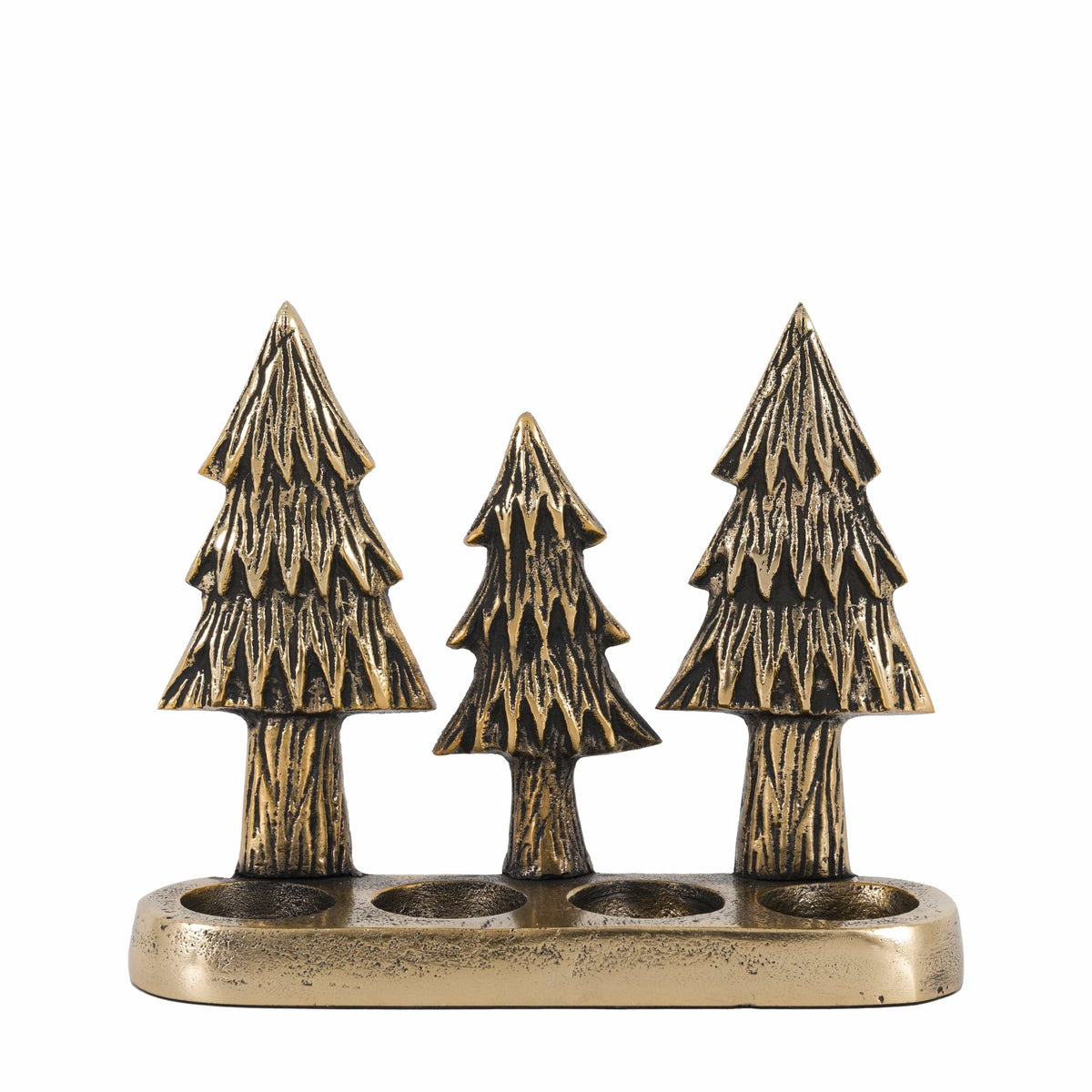 Bodhi Gifts & Hampers Xmas Tree Tealight Holder Gold House of Isabella UK