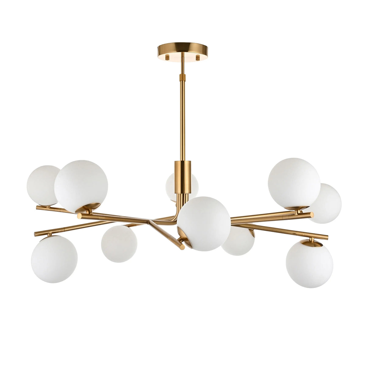 Bodhi Lighting Aaron 10 Pendant Light Brushed Aged Brass House of Isabella UK