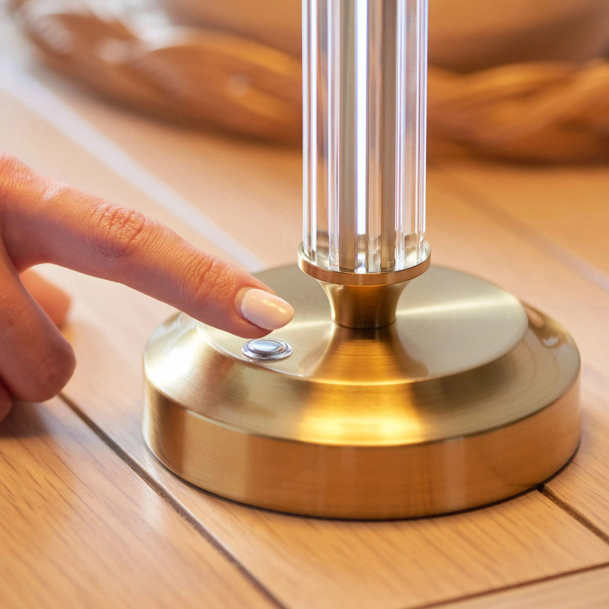 Bodhi Lighting Adam Rechargeable Table Lamp Brushed Aged Brass House of Isabella UK