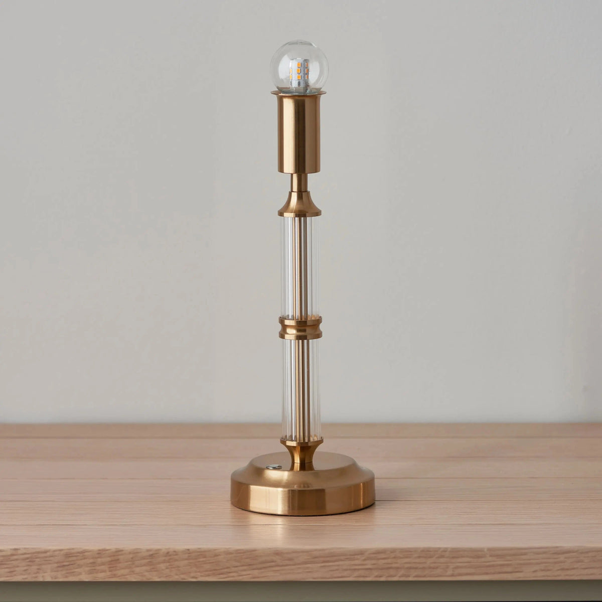 Bodhi Lighting Adam Rechargeable Table Lamp Brushed Aged Brass House of Isabella UK