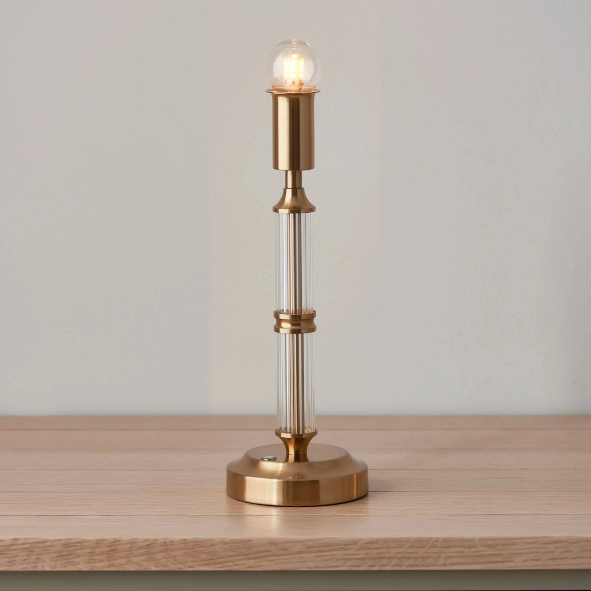Bodhi Lighting Adam Rechargeable Table Lamp Brushed Aged Brass House of Isabella UK