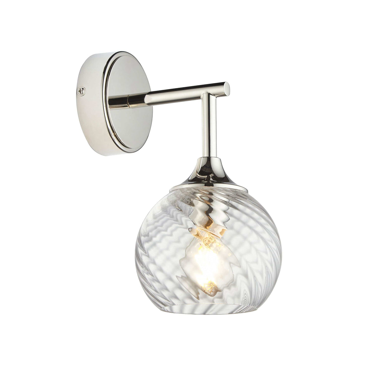 Allegra 1 Wall Light Bright Nickel.
