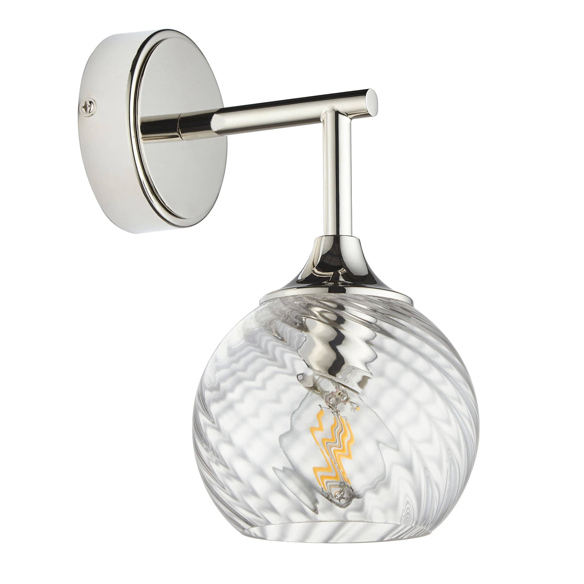 Allegra 1 Wall Light Bright Nickel.
