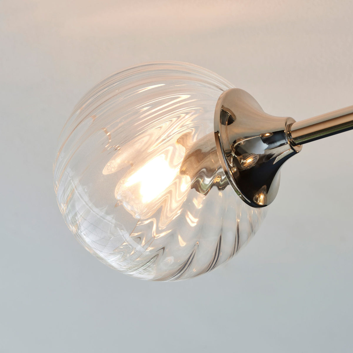 Allegra 6 Ceiling Light Bright Nickel.