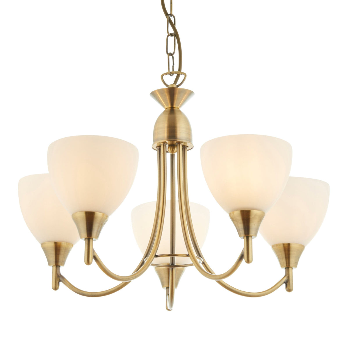 Amalveor 5 Pendant Light Antique Brass.