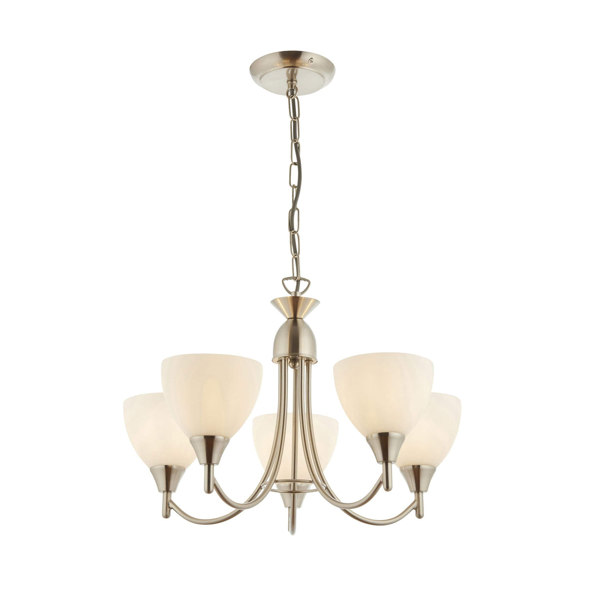 Amalveor 5 Pendant Light Satin Chrome.