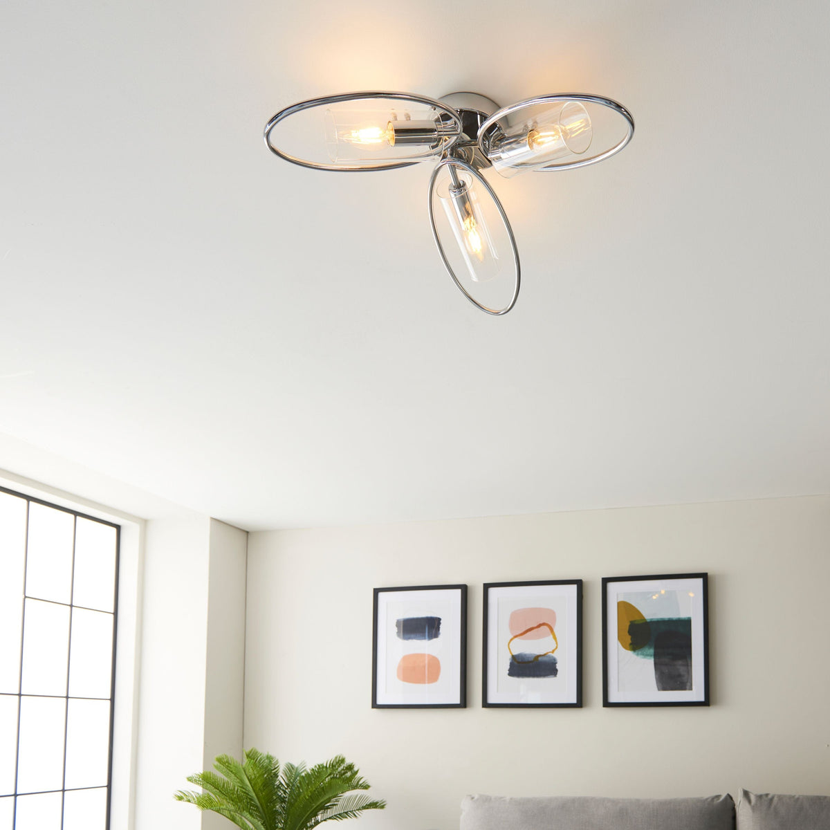 Ammanford Ceiling Light - Chrome.