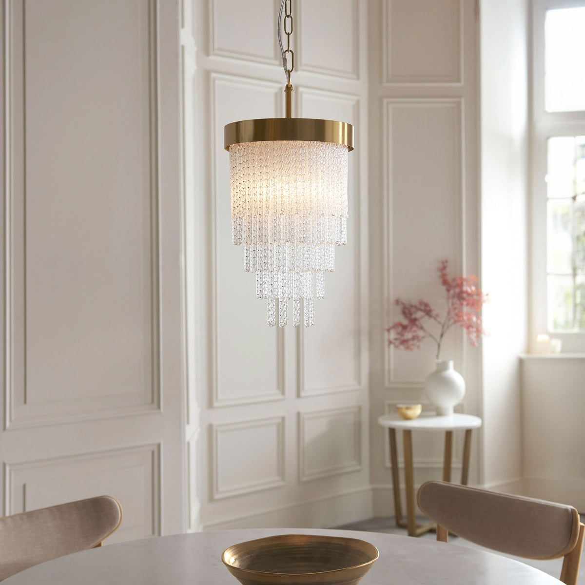 Bodhi Lighting Anistoria 1 Pendant Light Brushed Aged Brass House of Isabella UK