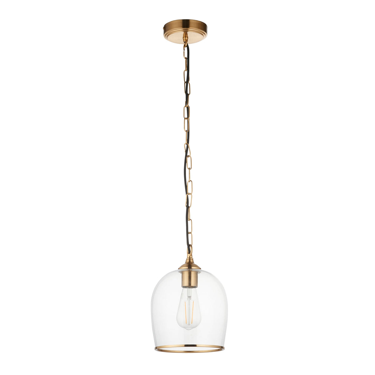 Bodhi Lighting Ashcroft 1 Pendant Light Brushed Aged Brass House of Isabella UK