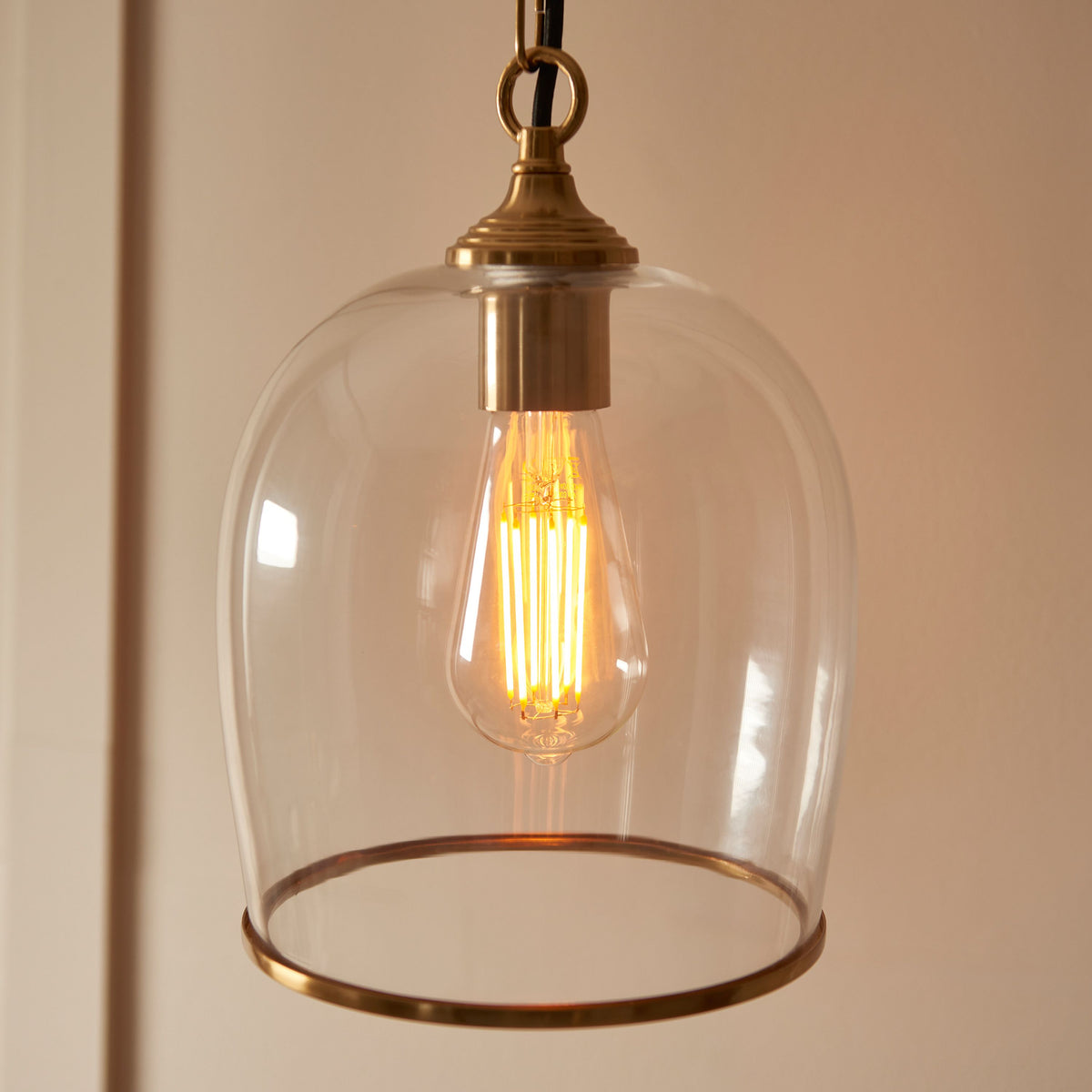Bodhi Lighting Ashcroft 1 Pendant Light Brushed Aged Brass House of Isabella UK