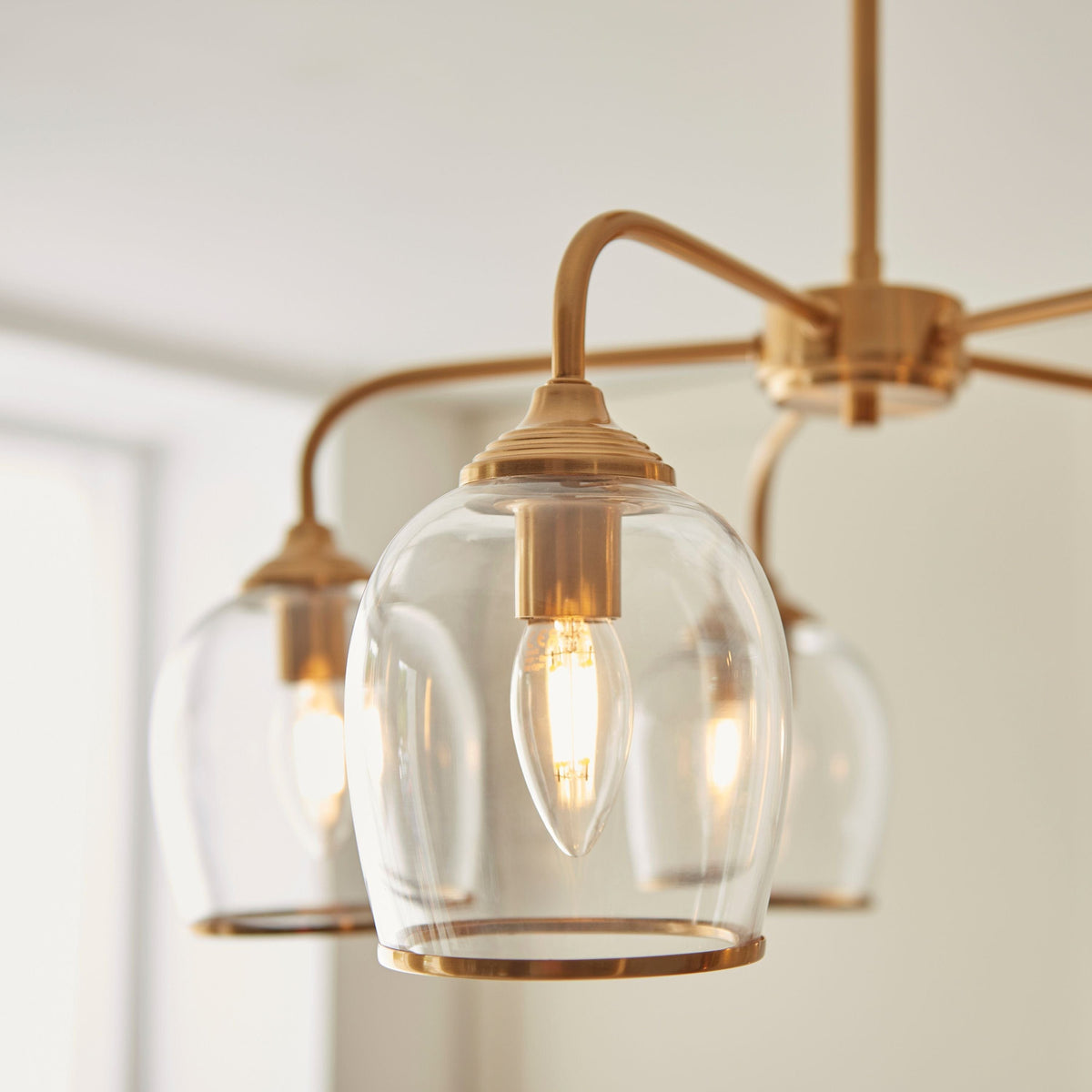 Bodhi Lighting Ashcroft 5 Pendant Light Brushed Aged Brass House of Isabella UK
