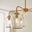 Bodhi Lighting Ashcroft 5 Pendant Light Brushed Aged Brass House of Isabella UK
