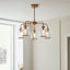 Bodhi Lighting Ashcroft 5 Pendant Light Brushed Aged Brass House of Isabella UK