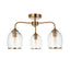 Bodhi Lighting Ashcroft Ceiling 3 Light Brushed Aged Brass House of Isabella UK