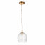 Bodhi Lighting Ashcroft Ribbed 1 Pendant Light Brushed Aged Brass House of Isabella UK