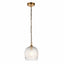 Bodhi Lighting Ashcroft Ribbed 1 Pendant Light Brushed Aged Brass House of Isabella UK