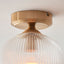 Bodhi Lighting Ashcroft Ribbed Ceiling 1 Light Brushed Aged Brass House of Isabella UK
