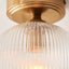 Bodhi Lighting Ashcroft Ribbed Ceiling 1 Light Brushed Aged Brass House of Isabella UK