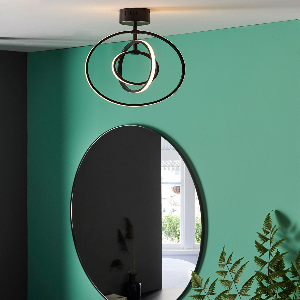 Aughertree Ceiling Lamp Black.
