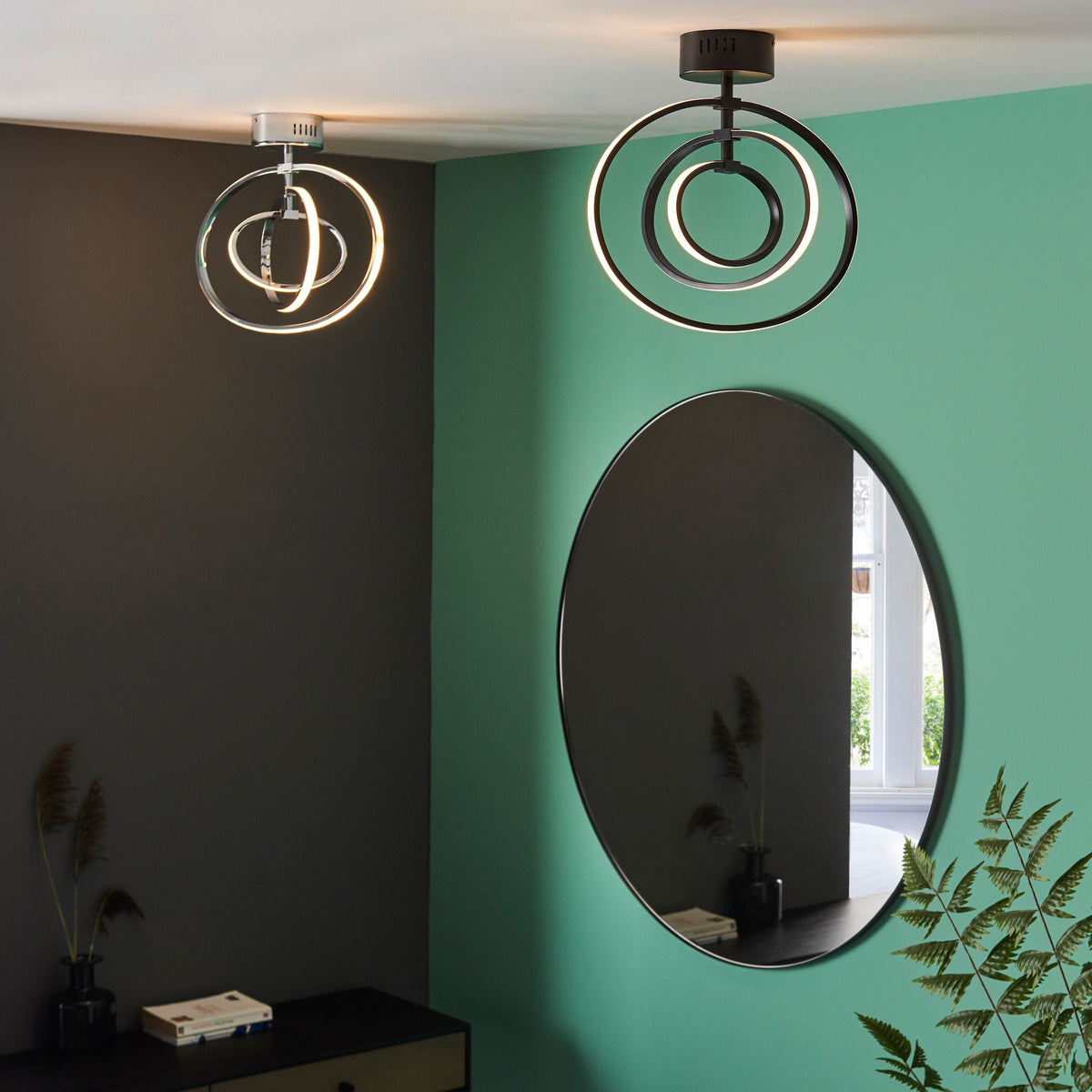 Aughertree Ceiling Lamp Black.
