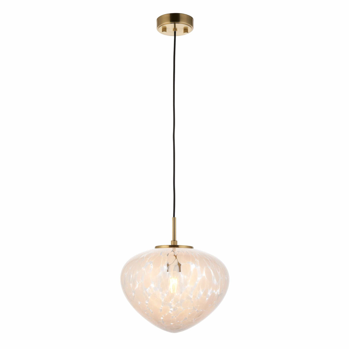 Bali 1 Pendant Light Satin Brass.
