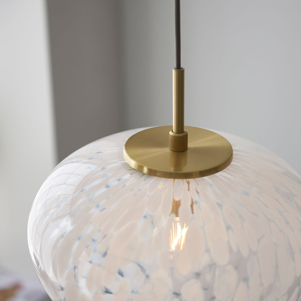 Bali 1 Pendant Light Satin Brass.