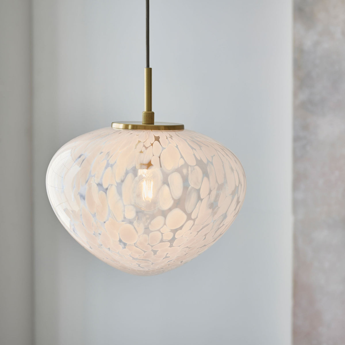 Bali 1 Pendant Light Satin Brass.