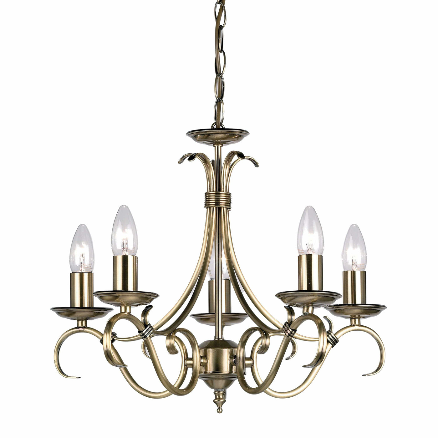 Bodhi Lighting Barmouth 5 Pendant Light Antique Brass House of Isabella UK