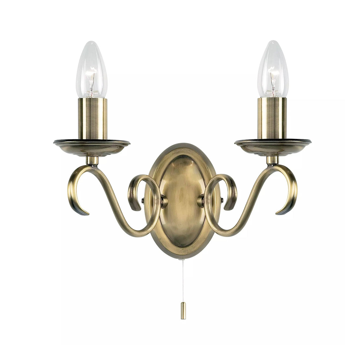 Barmouth Wall Light Antique Brass.