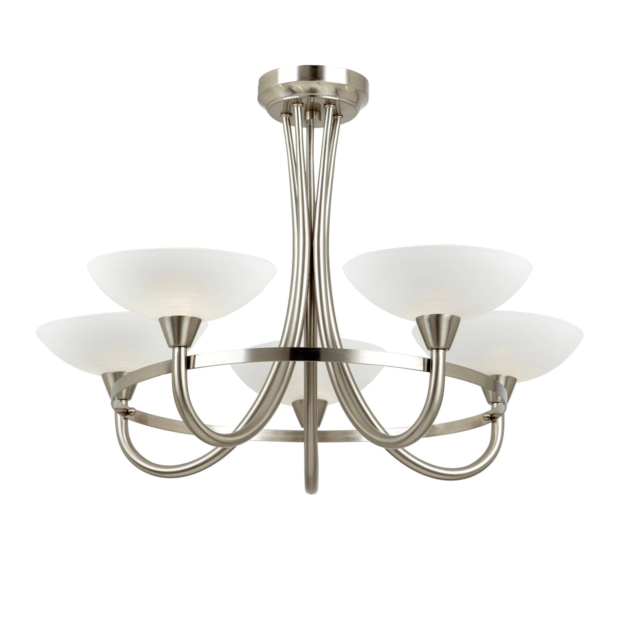 Beta 5 Ceiling Lamp Satin Chrome.