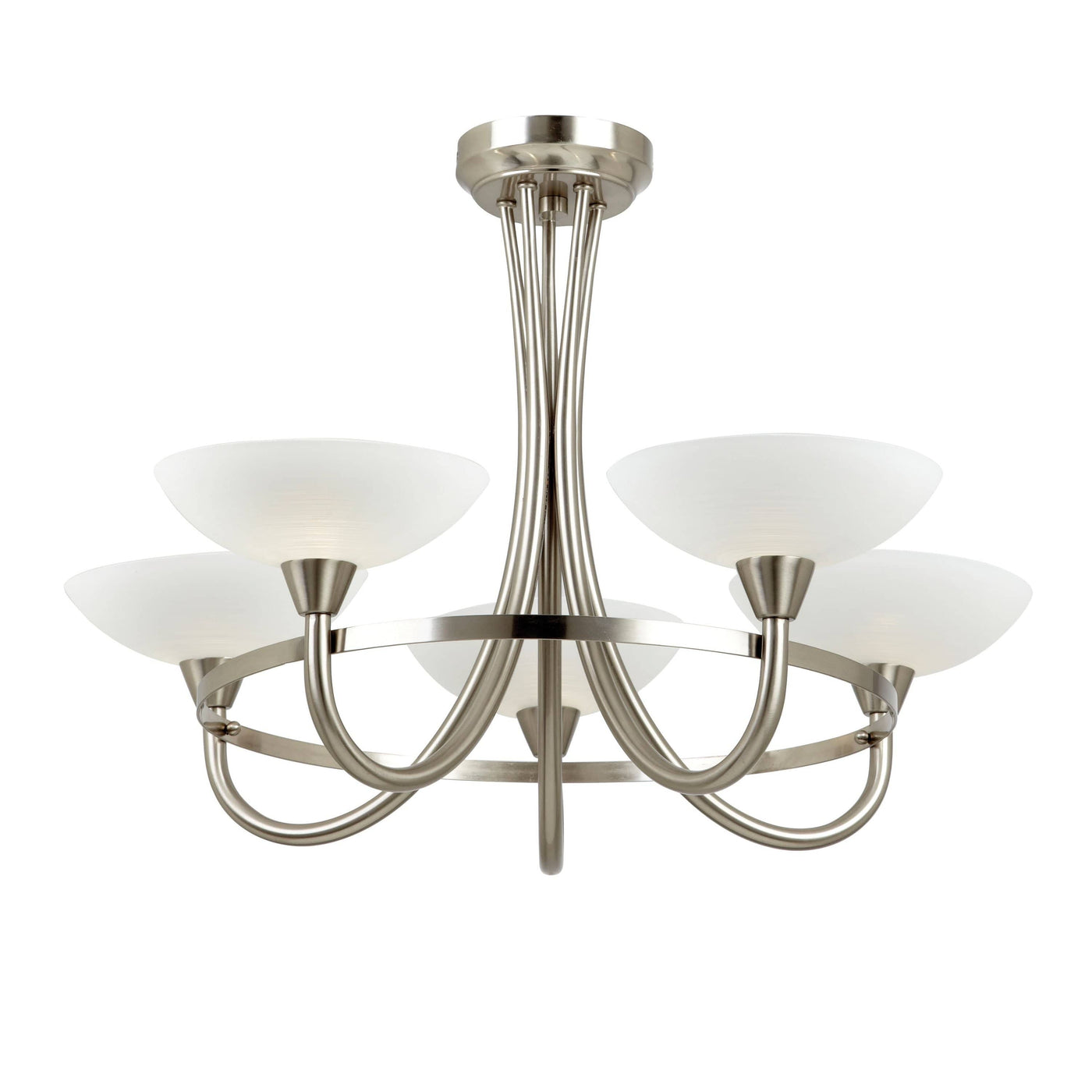 Bodhi Lighting Beta 5 Ceiling Lamp Satin Chrome House of Isabella UK