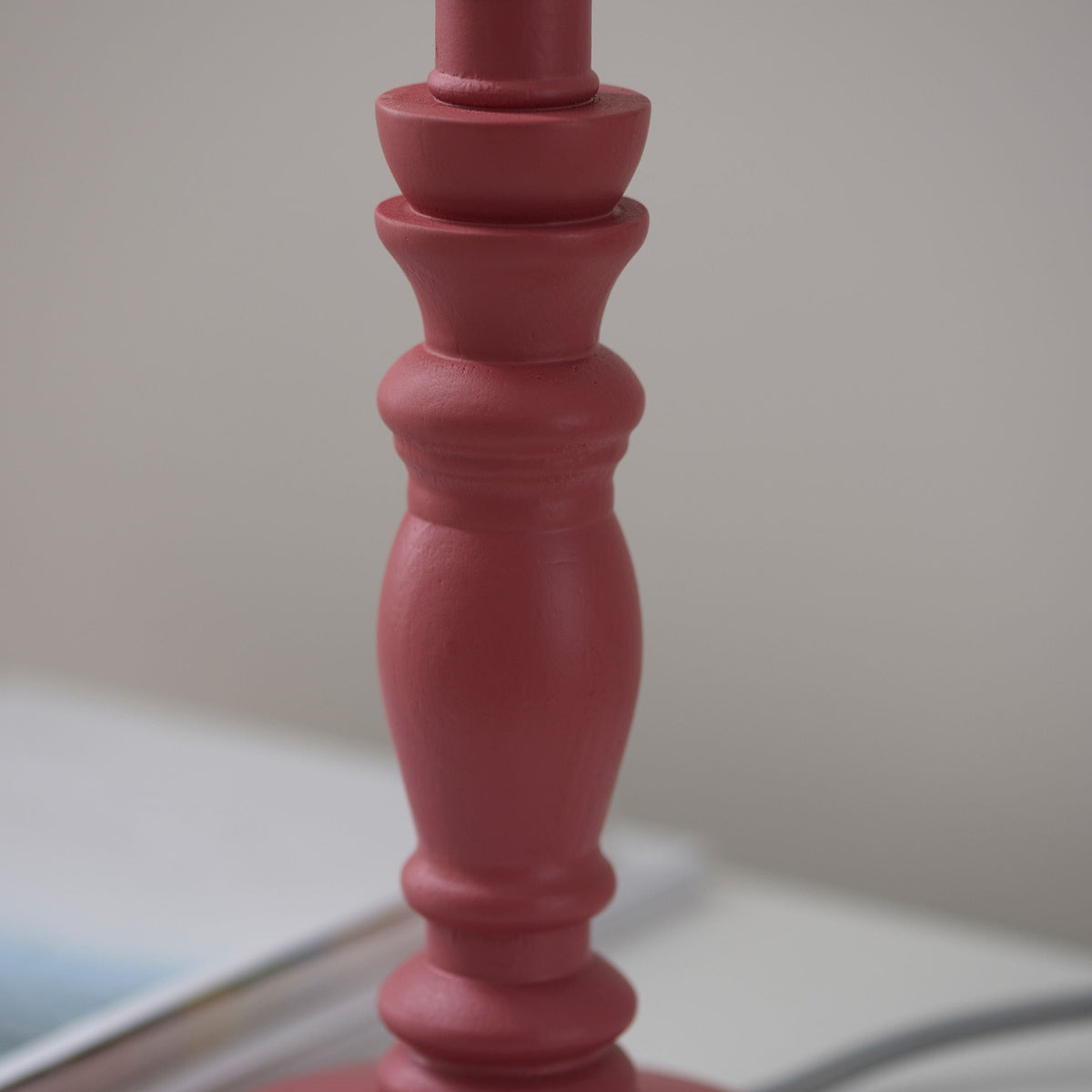 Biblow Table Lamp Base Satin Pink Clay Paint.