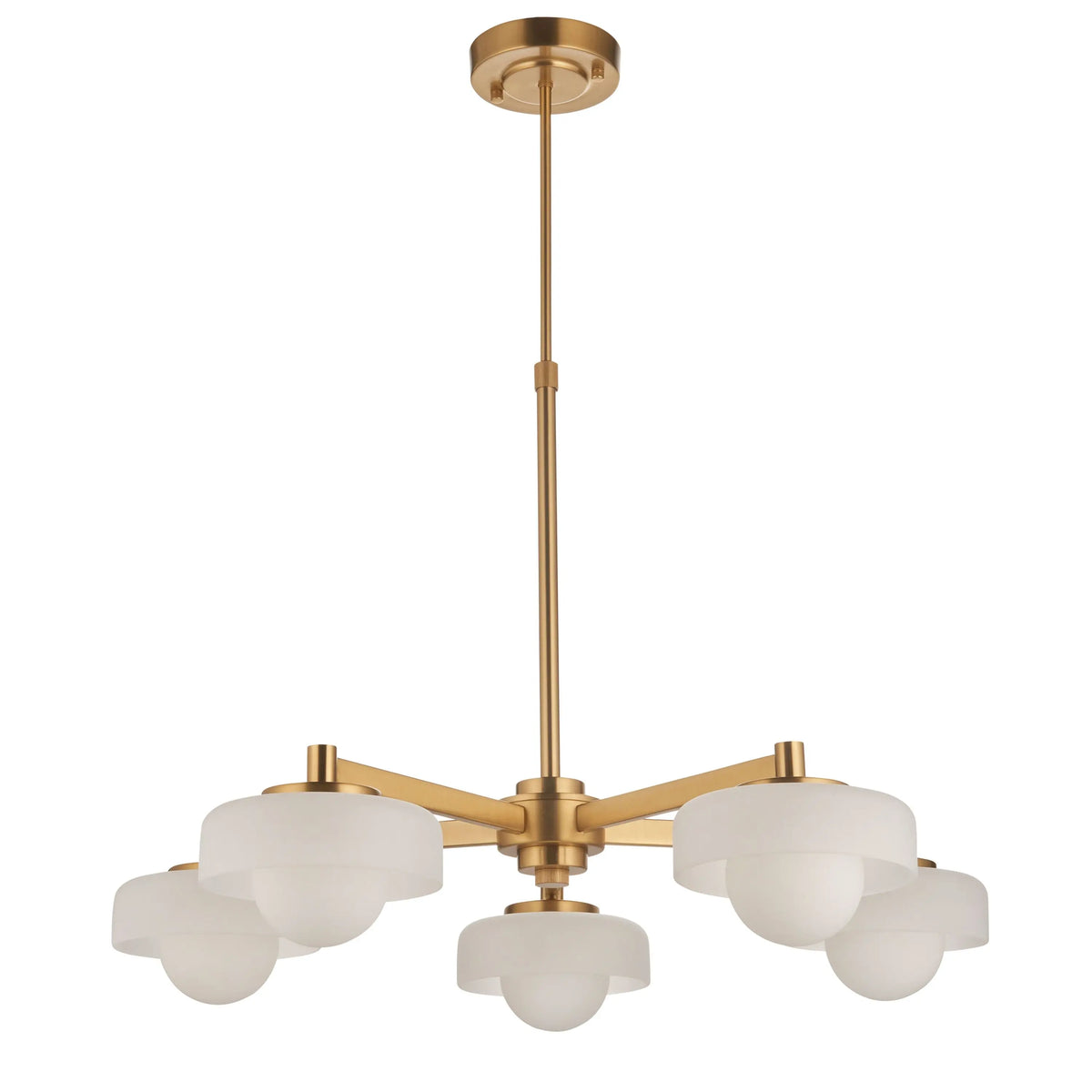 Bodhi Lighting Boss 5 Pendant Light Brushed Aged Brass House of Isabella UK