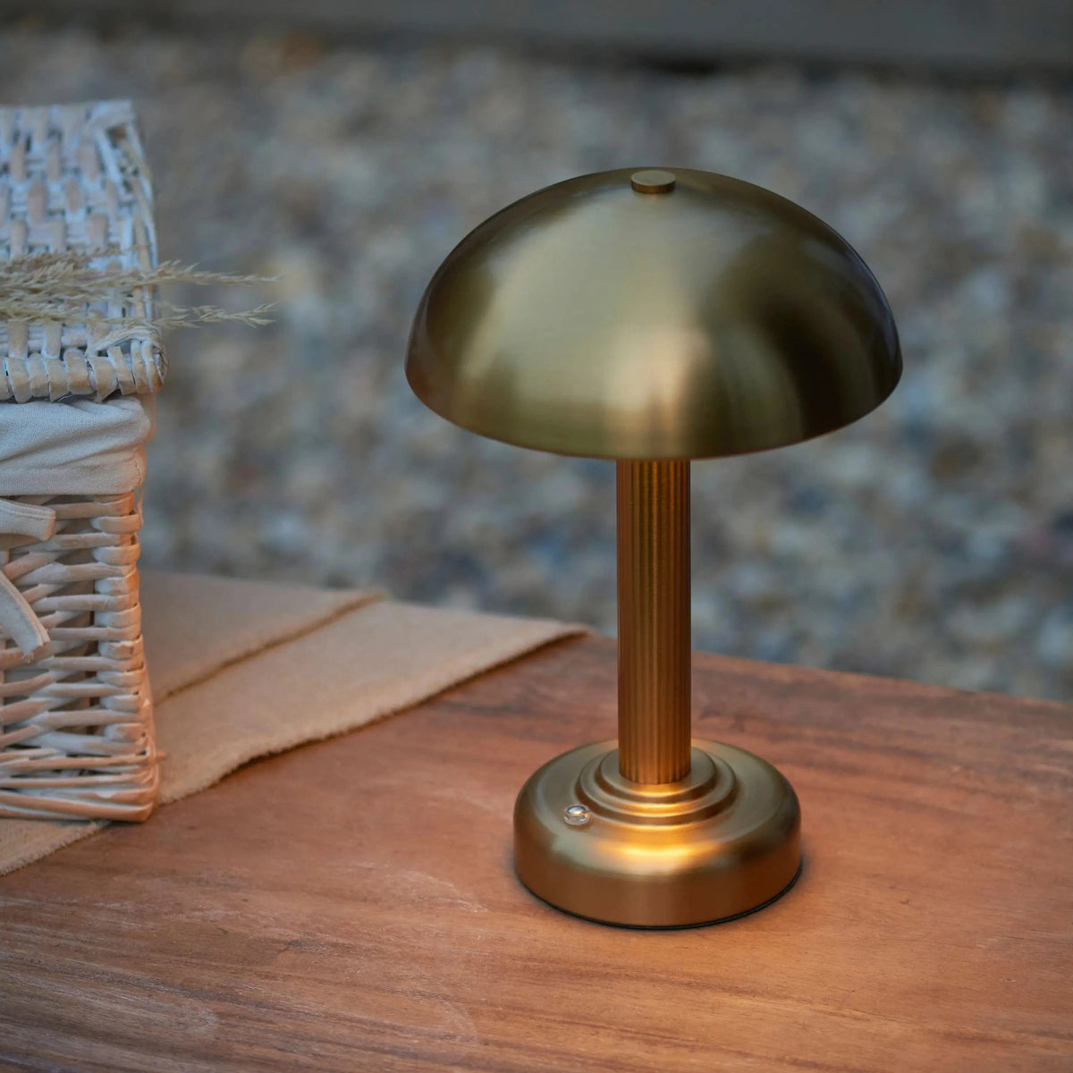 Bodhi Lighting Bridport Rechargeable Table Lamp Warm Brass House of Isabella UK